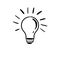 Representation of an idea or inspiration with incandescent light bulb doodle icon vector