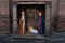 representation of the nativity outside a church in the city of Vigevano  Italy