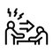 Reprimand man icon vector outline illustration