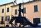 Reproduction of Don Quixote in wrought iron in Castelnuovo.