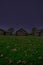 Reproduction Log Huts at Valley Forge Park at Night With Stars