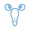 Reproductive system icon. Female internal organ concept.