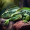 Reptiles iguanas in rocks nature close up ,generative AI