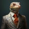 Reptilian in a formal suit