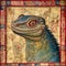 Reptilian majesty: medieval illuminated manuscript portrait