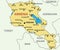 Republic of Armenia - map - vector