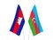 Republic of Azerbaijan and Kingdom of Cambodia flags