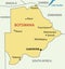Republic of Botswana - vector map