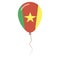 Republic of Cameroon national colors isolated.