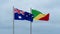 Republic of the Congo and Australia flag