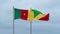 Republic of the Congo and Cameroon flag