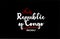 Republic of Congo country on black background with red love heart and its capital Brazzaville