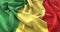 Republic of the Congo Flag Ruffled Beautifully Waving Macro Close-Up Shot