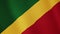 Republic of the Congo flag waving animation. Full Screen. Symbol of the country.
