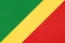 Republic of Congo national fabric flag, textile background. Symbol of african world country
