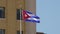 Republic of Cuba national flag blowing in the wind 4K