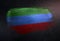 Republic of Dagestan Flag Made of Metallic Brush Paint on Grunge