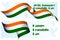 Republic Day in India, 29th of January, national holiday poster template with 3D realistic ribbon colored as Indian flag