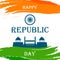 Republic Day of India card for social media post. The concept of celebrating independence, democracy and the adoption of the