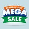 Republic day Mega sale typo Element for promotions.