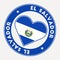 Republic of El Salvador heart flag badge.