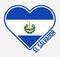 Republic of El Salvador heart flag badge.