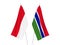 Republic of Gambia and Indonesia flags