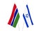 Republic of Gambia and Israel flags
