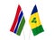 Republic of Gambia and Saint Vincent and the Grenadines flags