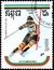 REPUBLIC OF KAMPUCHEA CAMBODIA - CIRCA 1989: postage stamp, printed in Republic of Kampuchea, shows a Slalom skiing. Series Wint