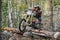 REPUBLIC OF KARELIA, RUSSIA - CIRCA JUNE, 2022: Off-road tournament Ladoga Trophy 2022 in Karelia. A motorcycle racer on