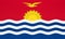 Republic of Kiribati national fabric flag, textile background. Symbol of world oceania country