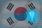 Republic of Korea South Korea access key. Digital security concept.