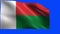 Republic of Madagascar, Flag of Madagascar - seamless LOOP