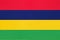 Republic of Mauritius national fabric flag, textile background. Symbol of african world country