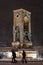 Republic Monument, or Monumento Alla Republica, or Cumhuriyet Aniti, during a snow storm on Taksim Square