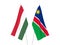 Republic of Namibia and Hungary flags