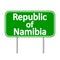 Republic of Namibia road sign.