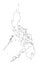 Republic of the Philippines map contour.