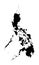 Republic of the Philippines map silhouette.