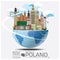 Republic Of Poland Landmark Global Travel And Journey Infographic