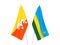 Republic of Rwanda and Kingdom of Bhutan flags