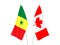 Republic of Senegal and Canada flags