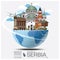 Republic Of Serbia Landmark Global Travel And Journey Infographic