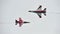 Republic of Singapore Air Force (RSAF) Black Knights performing aerobatics in their F-16 at Singapore Airshow