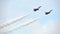 Republic of Singapore Air Force (RSAF) Black Knights performing aerobatics in their F-16s at Singapore Airshow