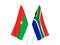 Republic of South Africa and Burkina Faso flags