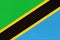 Republic Tanzania national fabric flag textile background. Symbol of world african country