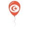 Republic of Tunisia national colors isolated.