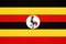 Republic of Uganda national fabric flag, textile background